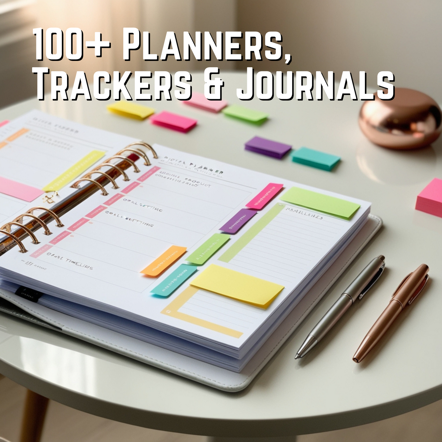 100+ Planners, Trackers & Journals